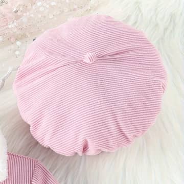 Robe manteau col fourrure et béret rose, rose, photo 4
